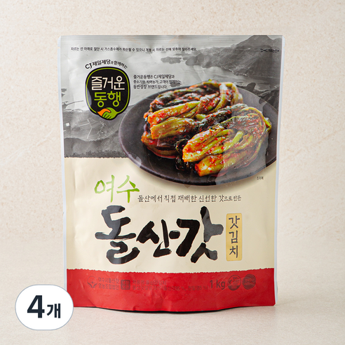 즐거운동행 여수 돌산갓김치, 1kg, 4개