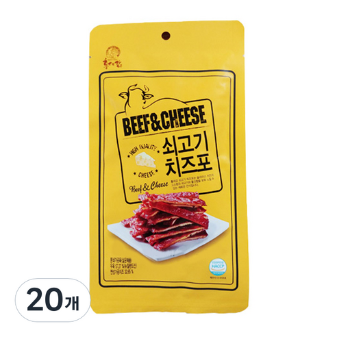 홍대감 쇠고기 치즈포, 30g, 20개