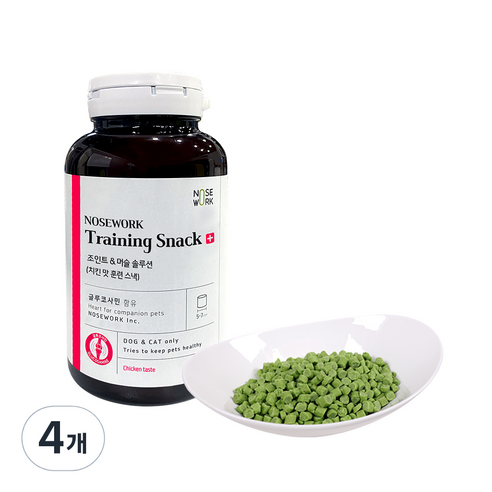 노즈워크 강아지 트레이닝스낵 간식, 치킨맛, 150g, 4개