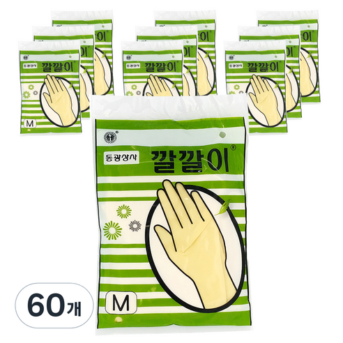 동광상사 깔깔이 미용장갑 중형 M, 베이지, 60개