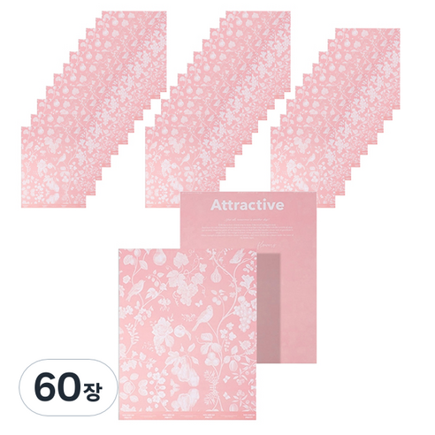 마켓감성 전통 명절 감사선물 포장지, 타입E, 60장