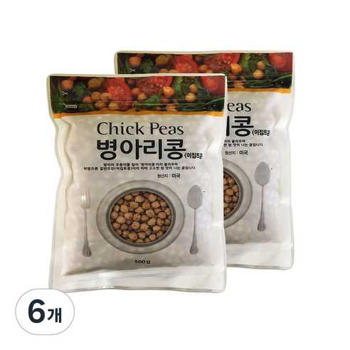 병아리콩, 500g, 6개