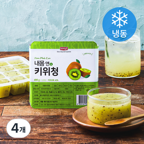 나무새 내몸 앤 키위청 (냉동), 400g, 4개