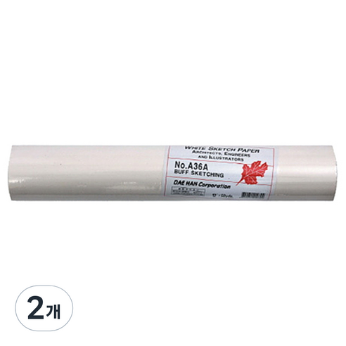 대한물산 화이트 스케치 페이퍼 No.A36A 45g, 30.48cm x 45m, 2개