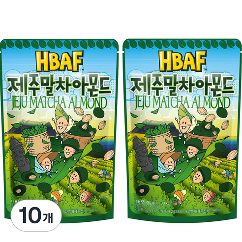 바프 제주말차 아몬드, 190g, 10개