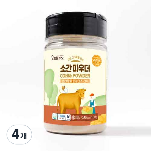 주오 소간 파우더 고양이 간식 100g, 소간맛, 4개