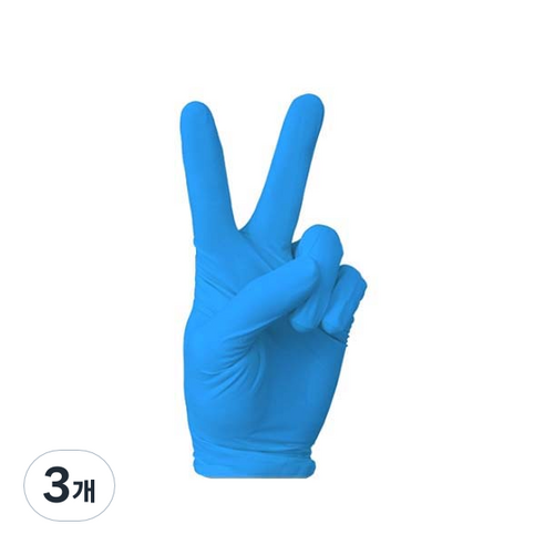 아이밀리 프리미엄 니트릴 장갑 블루, 중(M), 3개입