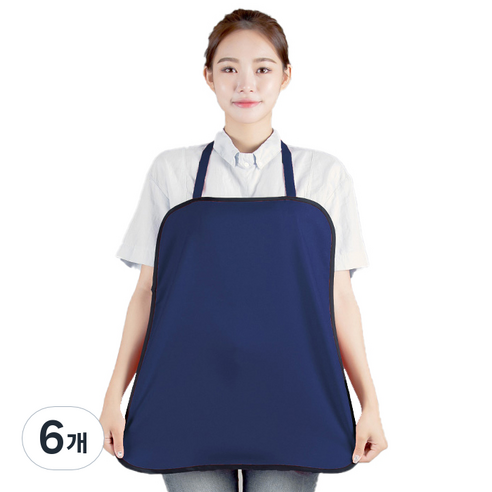 손님용 사각 앞치마, 네이비, 6개