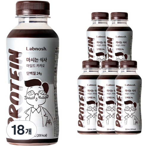 랩노쉬 마시는 식사 마일드 카카오, 18개, 350ml