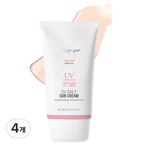 맥퀸뉴욕 데일리 매트피니쉬 선크림 SPF50+ PA+++, 50g, 4개