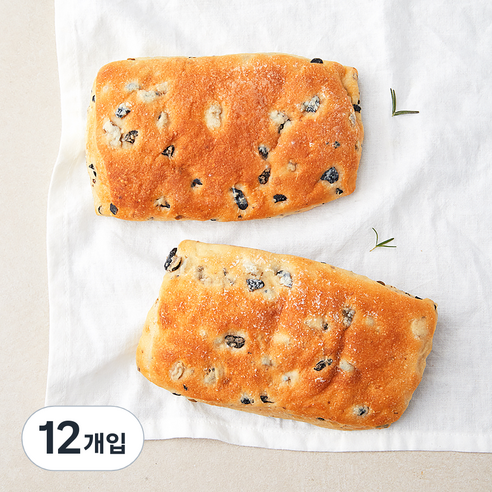 도제식빵 올리브 쌀 치아바타, 130g, 12개입