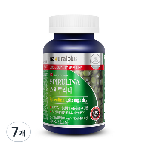 내츄럴플러스 스피루리나 180정, 7개