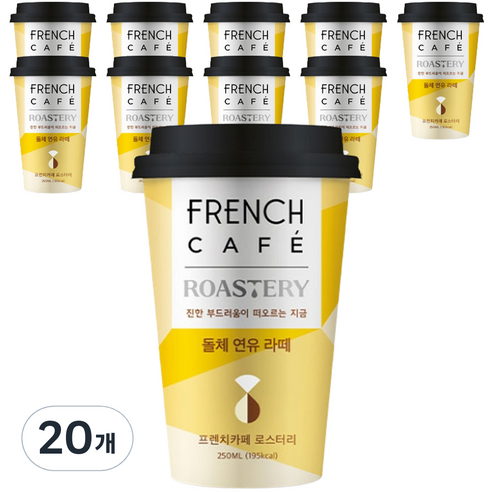 프렌치카페 로스터리 돌체 연유 라떼, 250ml, 20개