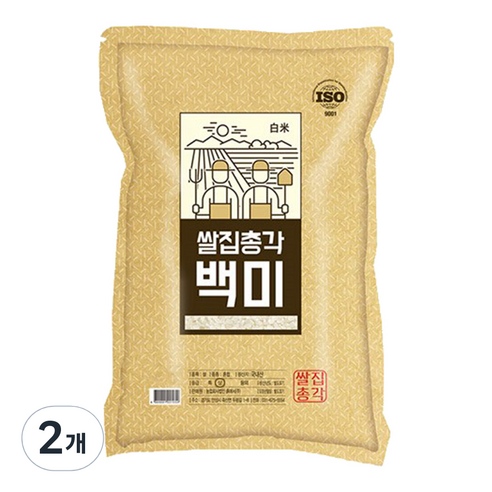 쌀집총각 백미, 3kg(상등급), 2개