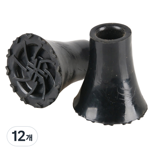 Dr.펠리스제이 목발 지팡이 리필 고무캡 패킹 22mm, B블랙, 12개