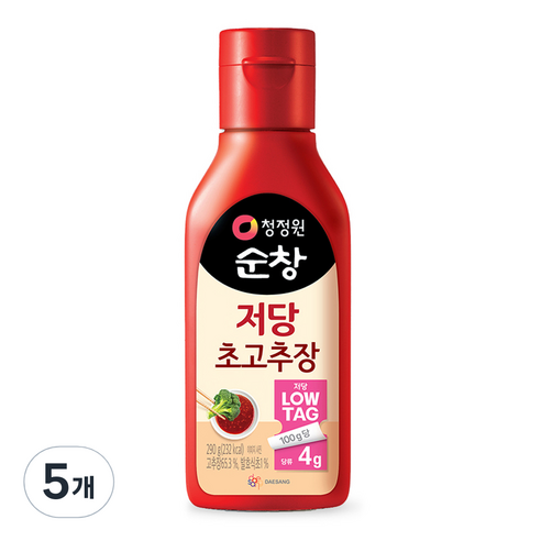 청정원순창 저당 초고추장, 290g, 5개