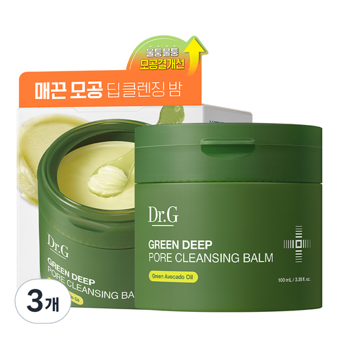 닥터지 그린 딥 포어 클렌징 밤, 100ml, 3개
