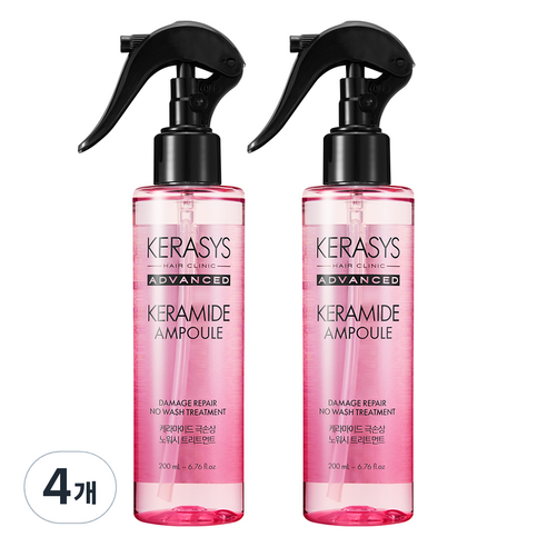 케라시스 케라마이드 극손상 노워시 트리트먼트, 200ml, 4개