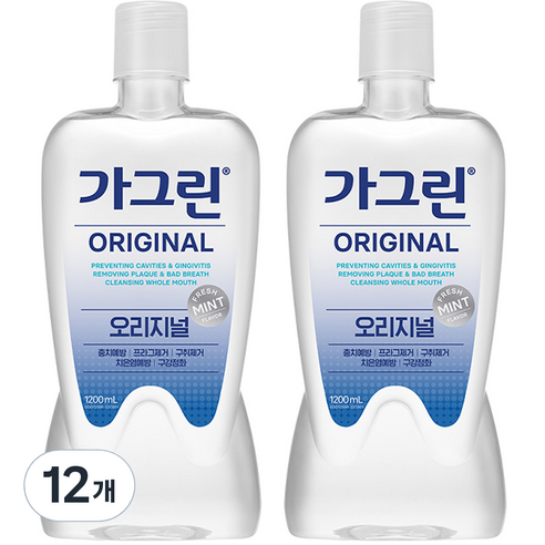 가그린 오리지널 구강청결제, 1.2L, 12개