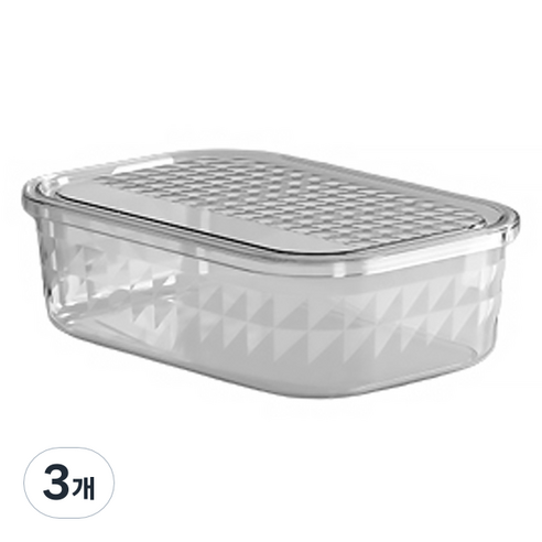 블럭마트 의류 이불 멀티정리상자, 투명, 3개