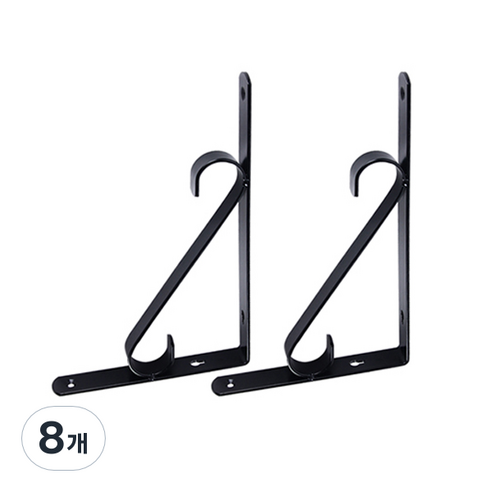 E.T.SHOP 싱글S 선반대 블랙, 8개