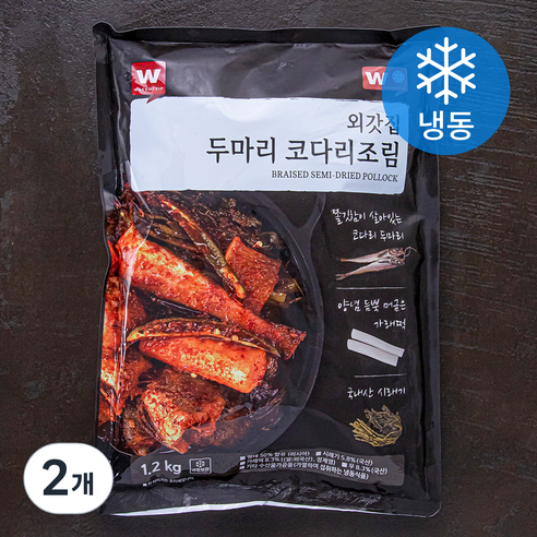 외갓집 두마리 코다리 조림 (냉동), 1.2kg, 2개