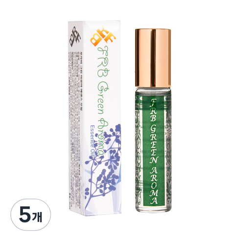 포라비 그린 아로마 오일 롤온 야몽스틱, 5개, 10ml