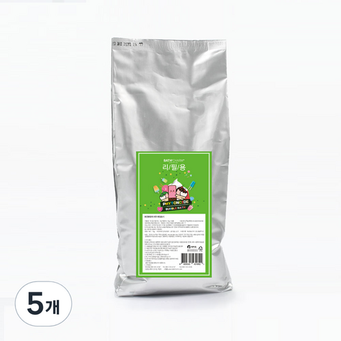 바스참 크림버블바스 거품 입욕제 피톤치드 리필용, 1kg, 5개