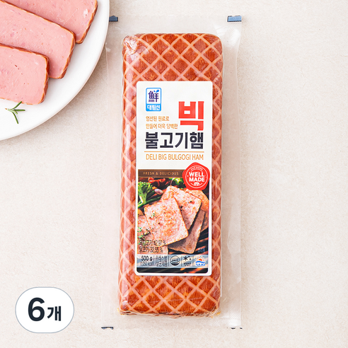 대림선 빅불고기햄, 500g, 6개