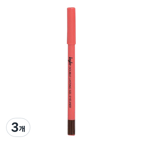 키보 더블래스팅 젤 펜슬 아이라이너 0.5g, 3개, 월넛브라운