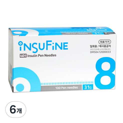 태창 인슐린 펜니들 31G 8mm, 6개