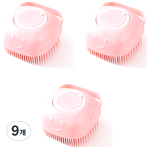 더벨라 청결 손씻기 마사지 브러쉬, 분홍, 9개