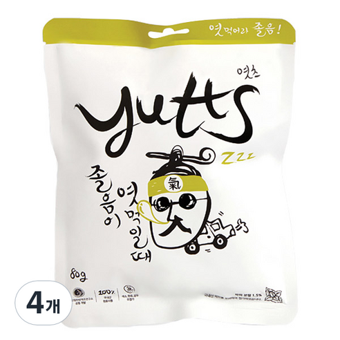엿츠 오리지널 졸음이 엿 먹일 때, 80g, 4개