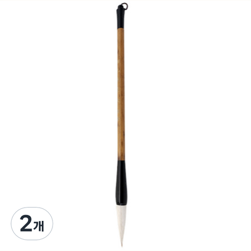 맑음 부드러운 고급서예붓 붓글씨용 흰색모, M, 2개