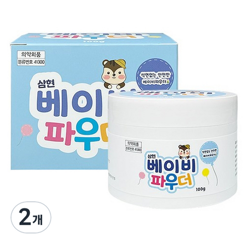 토닥 베이비파우더, 100ml, 2개