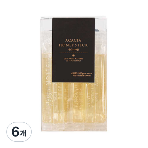 허니바이허니 아카시아 허니스틱 30p, 300g, 6개