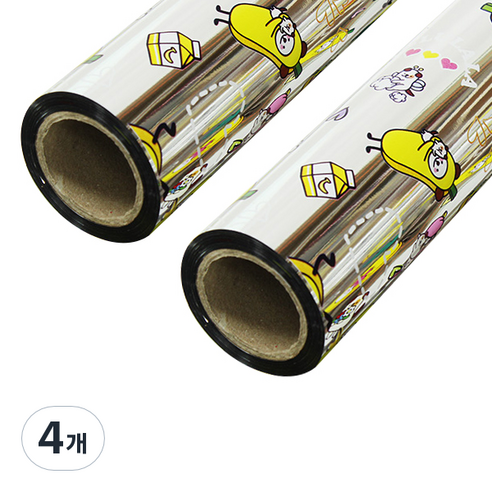 포포팬시 룰루랄라 증착롤 포장지 중, 실버, 4개