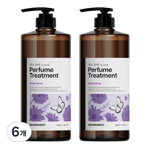 메디레머디 올데이 데오르 퍼퓸 트리트먼트 화이트머스크, 1000ml, 6개