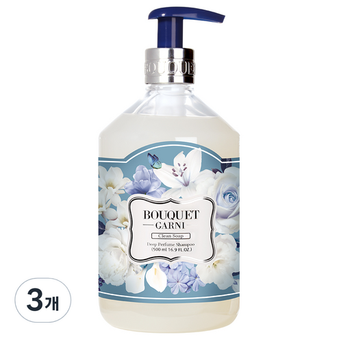 부케가르니 딥퍼퓸 샴푸 클린솝, 500ml, 3개