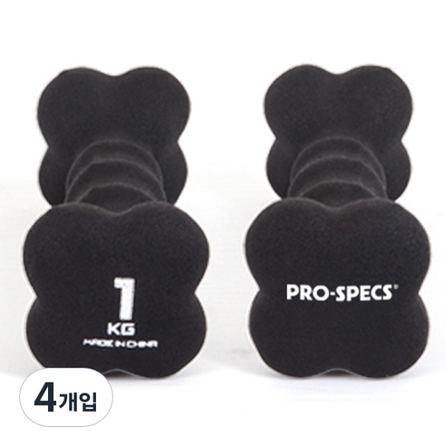 프로스펙스 네오프렌 아령, 1kg, 4개