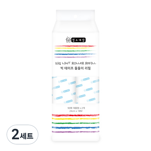 청소대장 테이프 클리너 리필 2p, 2세트