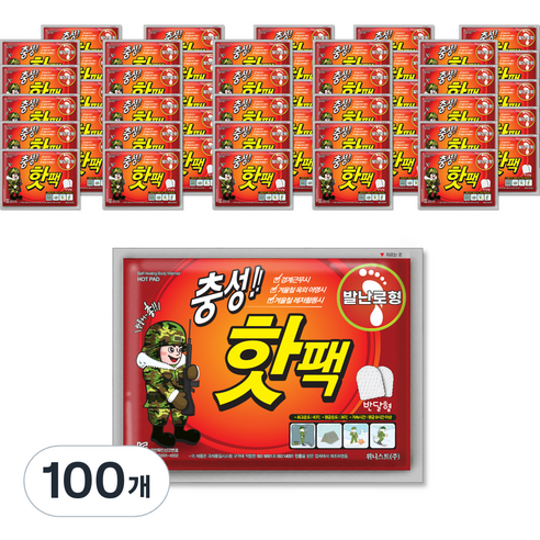 충성 KC 발난로형 핫팩 2p 20g, 60개