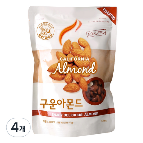 구운아몬드, 330g, 4개