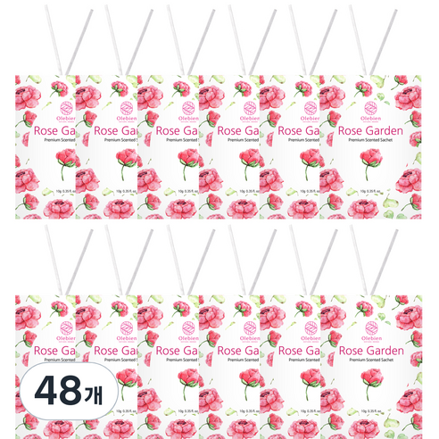 올레비엔 센티드 사쉐 로즈가든 본품, 10g, 48개, 꽃향