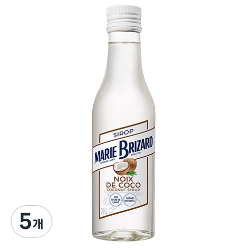 마리브리자드 코코넛 시럽, 250ml, 5개