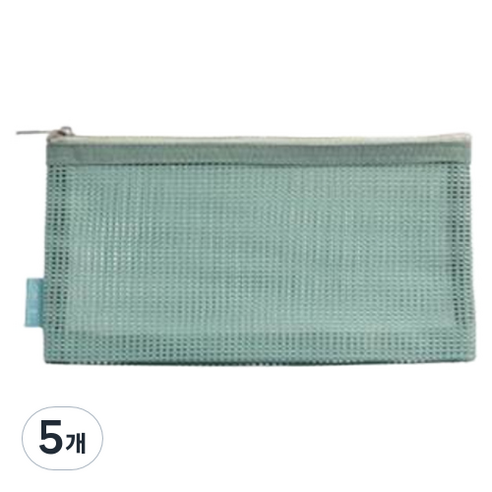 델리 메쉬 필통 A6, 5개, 그린