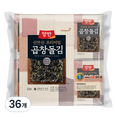 동원 곱창돌김 식탁 8p, 4g, 36개