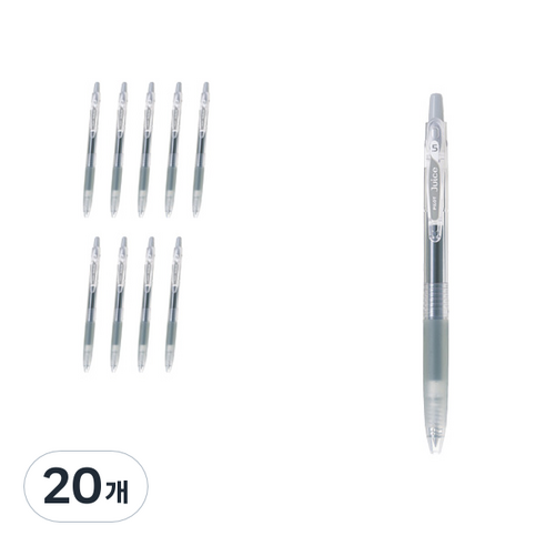 파이롯트 쥬스 젤잉크펜 0.5mm LJU-10EF, 그레이, 20개