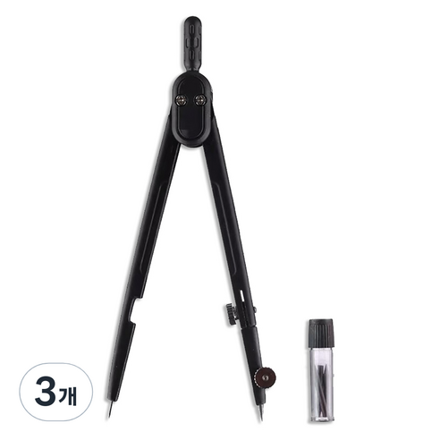 세븐집 클래식 금속 블랙 컴파스, 3개