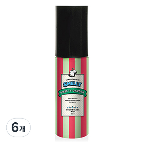 스멜리 룸앤패브릭 미스트, 60ml, 6개, 스위티 가든